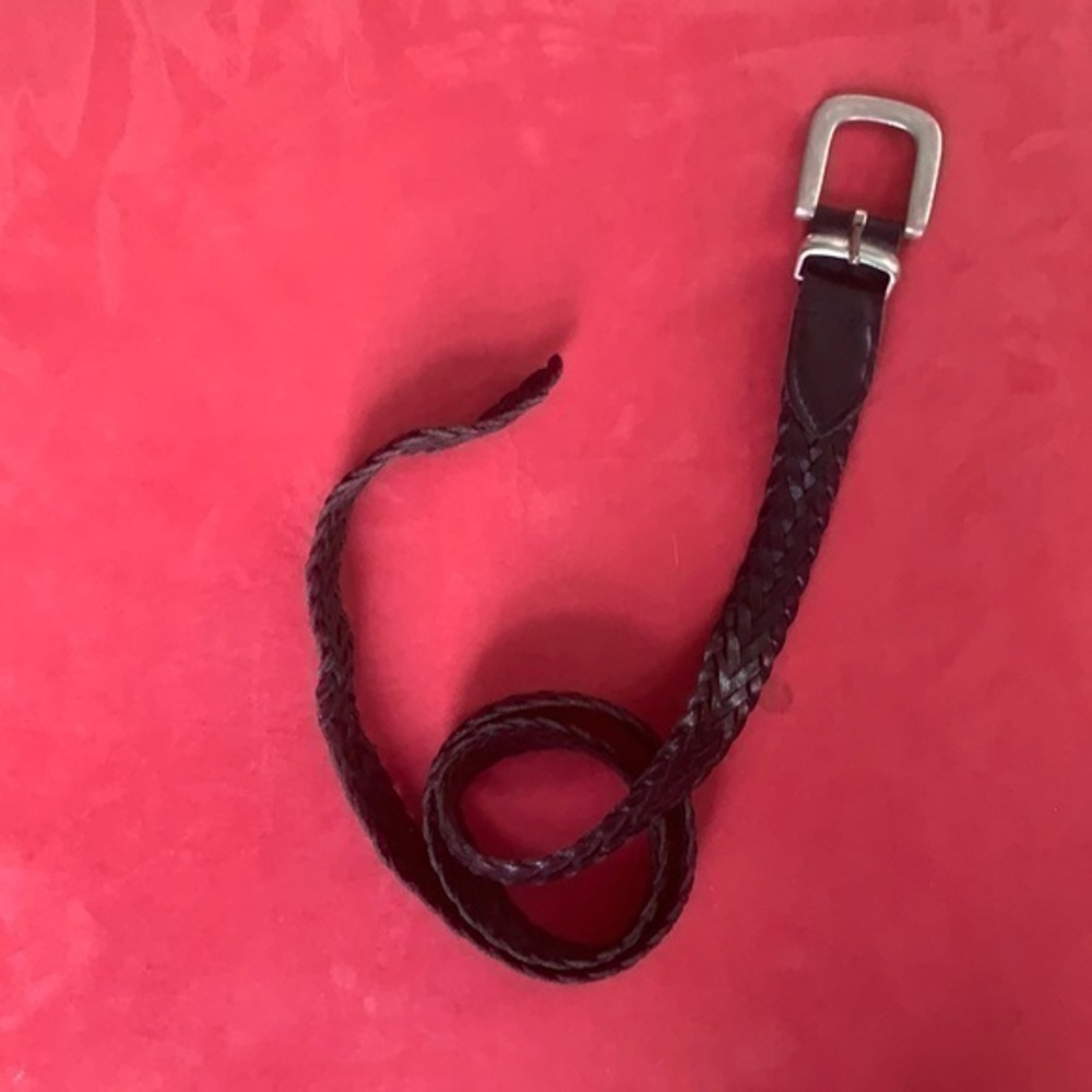 black leather belt